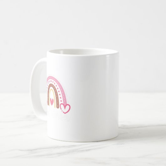 Mug Travail D'Enseignant Social Travailleur Boho Rainb (Devant gauche)