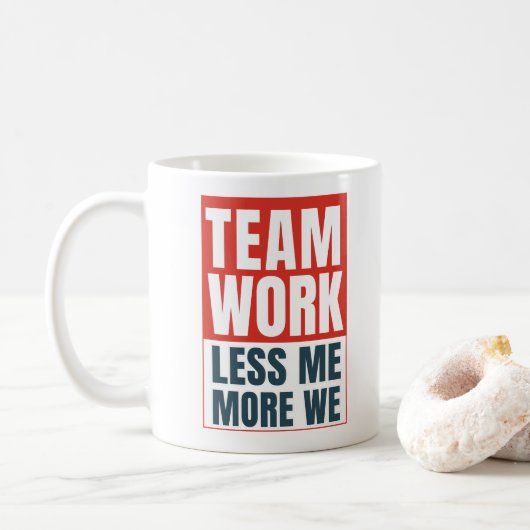 Mug Travail d'équipe Citation Inspirationnelle Personn (Avec donut)