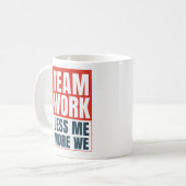 Mug Travail d'équipe Citation Inspirationnelle Personn (Devant gauche)