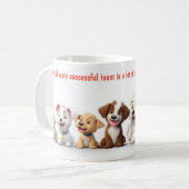 Mug Travail d'équipe de chiens mignons (Devant gauche)
