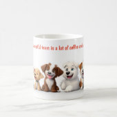 Mug Travail d'équipe de chiens mignons (Centre)