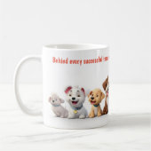 Mug Travail d'équipe de chiens mignons (Gauche)