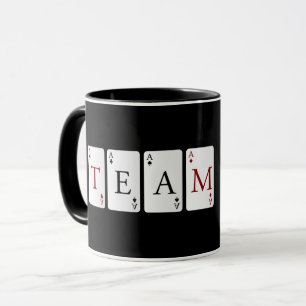 MUG TRAVAIL D'ÉQUIPE. ENSEMBLE ÉQUIPE POUR GAGNER. B