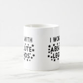 Mug Travail d'équipe Je travaille avec des légendes ab (Centre)