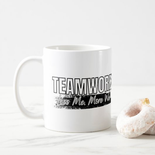 Mug Travail d'équipe Motivation personnel Bureau Cadea (Avec donut)
