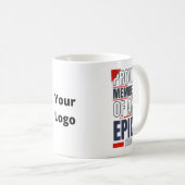 Mug Travail d'équipe sur mesure du logo de l'entrepris (Devant droit)