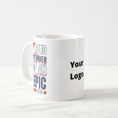 Mug Travail d'équipe sur mesure du logo de l'entrepris (Devant gauche)