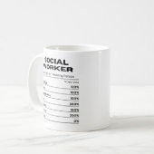 Mug Travail déterminé passionné travailleur social (Devant gauche)