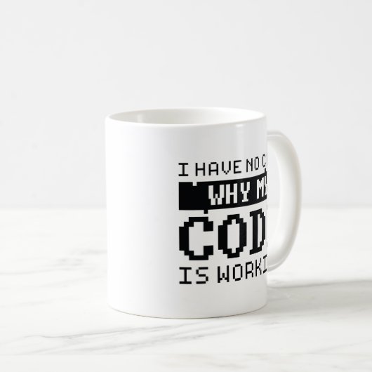Mug Travail du code (Devant droit)