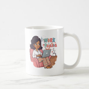 Mug Travail en Pyjama - Drôle Vibes de travail