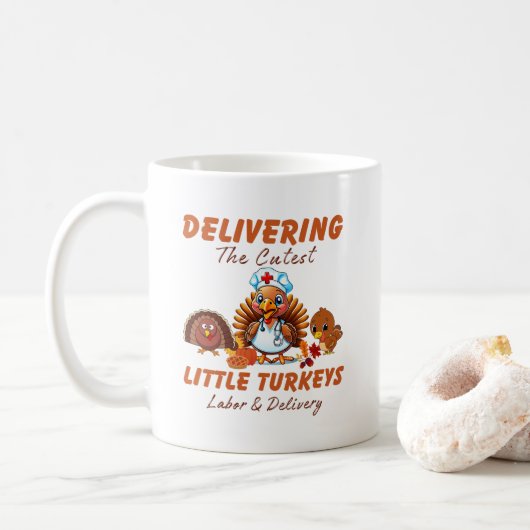 Mug Travail et prestation Don d'action de grâces pour (Avec donut)