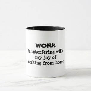 Mug Travail interfère humour drôle