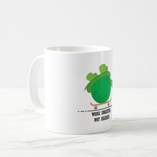 Mug Travail plus futé, pas plus dur (Devant gauche)