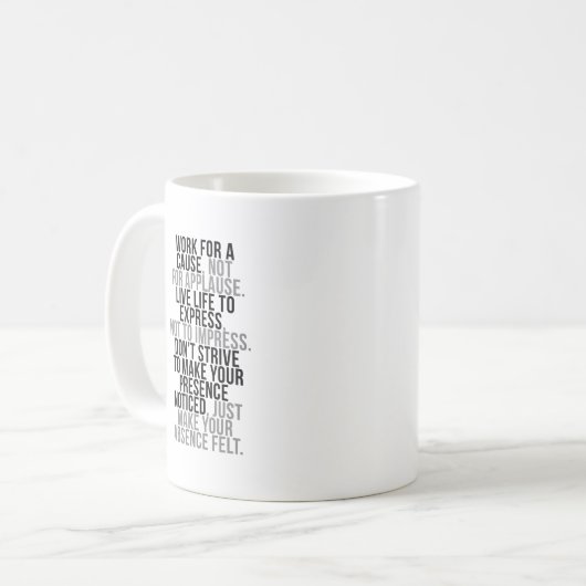 Mug Travail pour une cause pas pour des (Devant gauche)