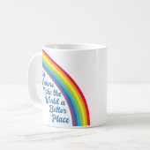 Mug Travail social inspirant Arc-en-ciel (Devant gauche)