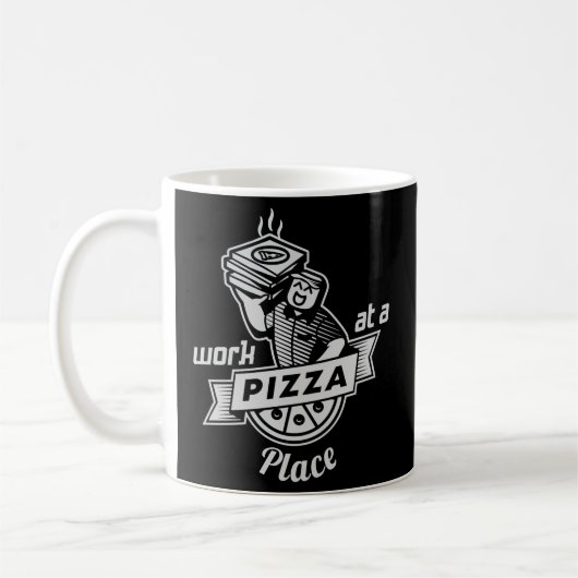 Mug Travail Sur Une Pizza Place (Gauche)