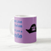Mug Travailler comme un capitaine...Drôle Citation de (Devant gauche)