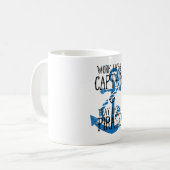 Mug Travailler comme un capitaine Jouer comme un pirat (Devant gauche)