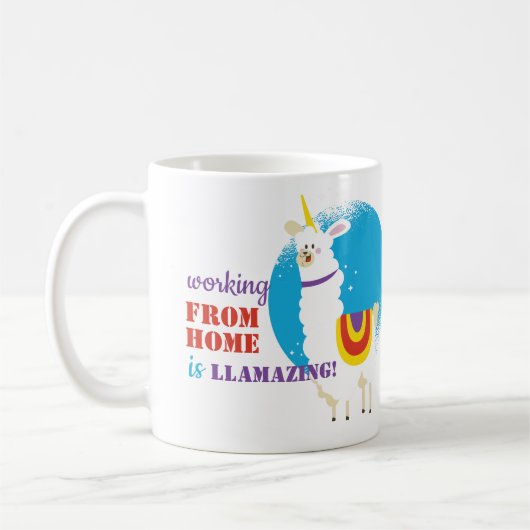 Mug Travailler Drôle À La Maison Llamaza Drama (Gauche)