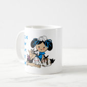 Mug Travailler Drôle De La Maison Crazy Lapin Lady Lap (Devant gauche)