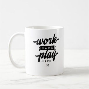 Mug Travailler dur Jouer si dur Citations Inspiration