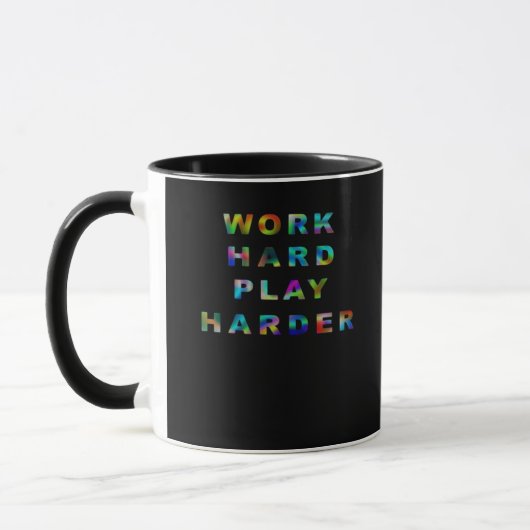 Mug Travailler dur Jouer si dur classique (Gauche)