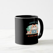 Mug Travailler Dur Ou À Peine Travailler Mème Drôle (Devant droit)