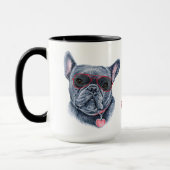 Mug Travailler dur pour mon Bulldog français (Gauche)