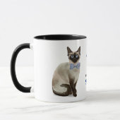 Mug Travailler dur pour mon chat siamois (Gauche)