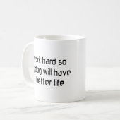 Mug travailler dur pour mon chien (Devant gauche)