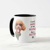 Mug Travailler dur pour mon chien de caniche (Devant gauche)