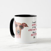 Mug Travailler dur pour mon chien gris italien (Devant gauche)