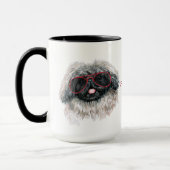 Mug Travailler dur pour mon chien Pekingese (Gauche)