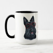 Mug Travailler dur pour mon chien Terrier écossais (Gauche)