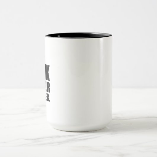 Mug Travailler plus intelligent pas plus difficile Mot (Centre)