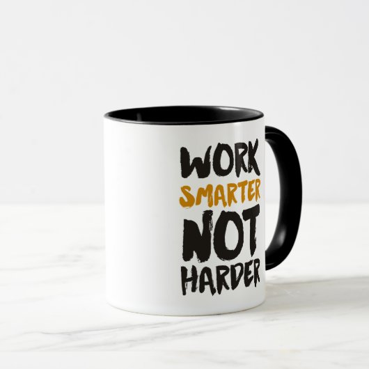 Mug Travailler plus intelligent pas plus dur (Devant droit)