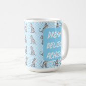 Mug Travailler toute la journée BLEU (Devant droit)