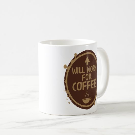 Mug Travaillera pour le café (Devant droit)