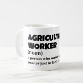 Mug Travailleur agricole Définition amusante - Cadeau (Devant gauche)