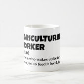Mug Travailleur agricole Définition amusante - Cadeau (Centre)