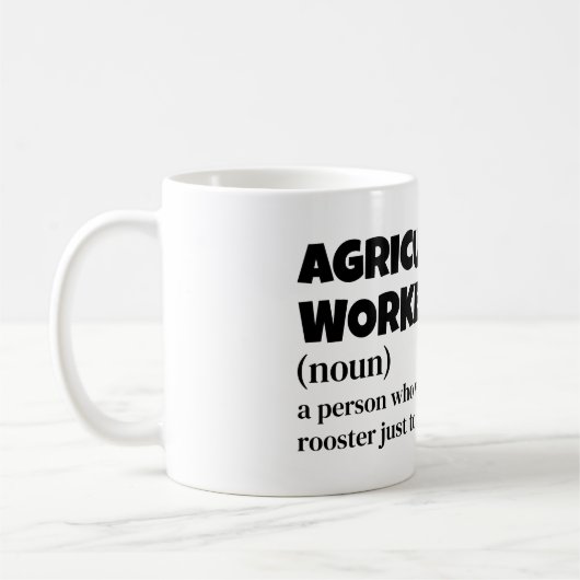 Mug Travailleur agricole Définition amusante - Cadeau (Gauche)
