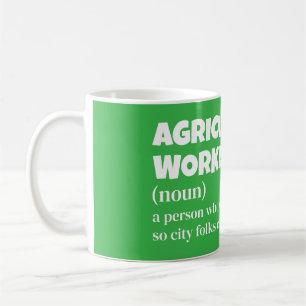 Mug Travailleur agricole - Définition amusante de l'ag