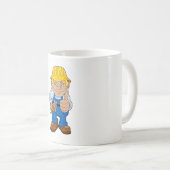 Mug Travailleur avec casque de protection (Devant droit)