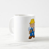 Mug Travailleur avec casque de protection (Devant gauche)