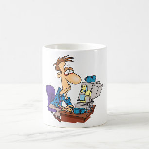 Mug Travailleur de bureau en surmenage Funny Employé f