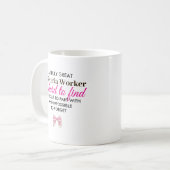 Mug Travailleur de cafétéria génial Cadeau de nom pers (Devant gauche)