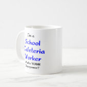 Mug travailleur de cafétéria scolaire (Devant gauche)