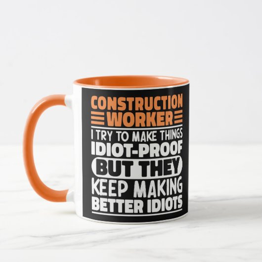 Mug Travailleur De Construction J'Essaie De Rendre Les (Gauche)
