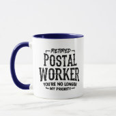 Mug Travailleur de la poste retraité Mailman Funny (Gauche)