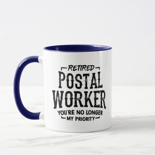 Mug Travailleur de la poste retraité Mailman Funny (Gauche)